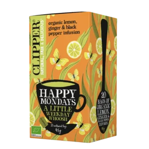 Ekologiška citrinų, imbiero ir juodųjų pipirų arbara | Clipper 45 g (20 x 2,25 g)