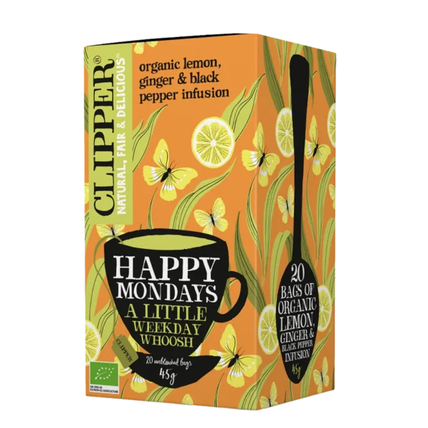 Ekologiška citrinų, imbiero ir juodųjų pipirų arbara | Clipper 45 g (20 x 2,25 g)