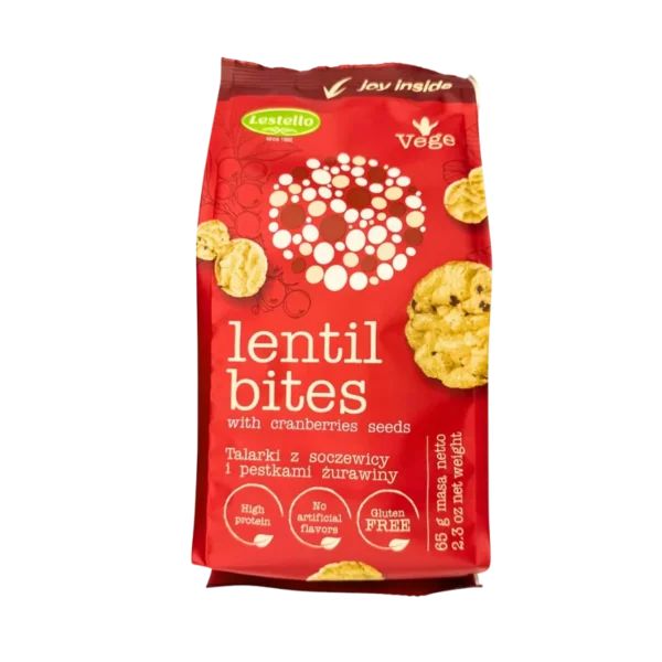 Lęšių trapučiai su spanguolių sėklomis | Lestello (65 g)