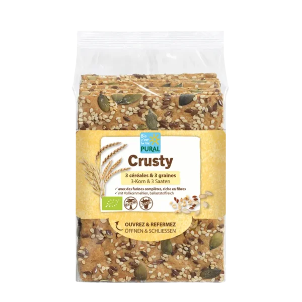 Ekologiški pilno grūdo duoniukai su spelta, kviečiais, avižomis ir sėklomis | Pural (200 g)