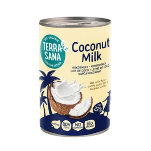 Ekologiškas kokosų pienas - gėrimas be guaro dervos (22% riebalų) | TerraSana (400 ml)