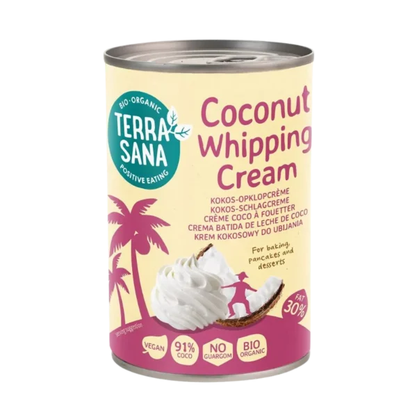 Ekologiškas kokosų kremas plakimui | TerraSana (400 ml)