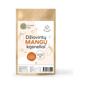 Džiovintų mangų kąsneliai, be pridėtinio cukraus | honestbite (50 g)