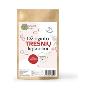 Džiovintų trešnių kąsneliai, be pridėtinio cukraus | honestbite (50 g)