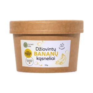 MEGA džiovintų bananų kąsneliai, be pridėtinio cukraus | honestbite (150 g)