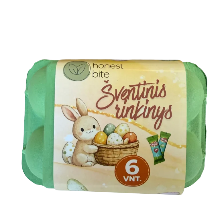 Velykinis 6 kiaušinių vaisių užkandžių rinkinys | honestbite (žalias)