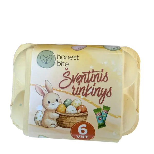 Velykinis 6 kiaušinių vaisių užkandžių rinkinys | honestbite (geltonas)