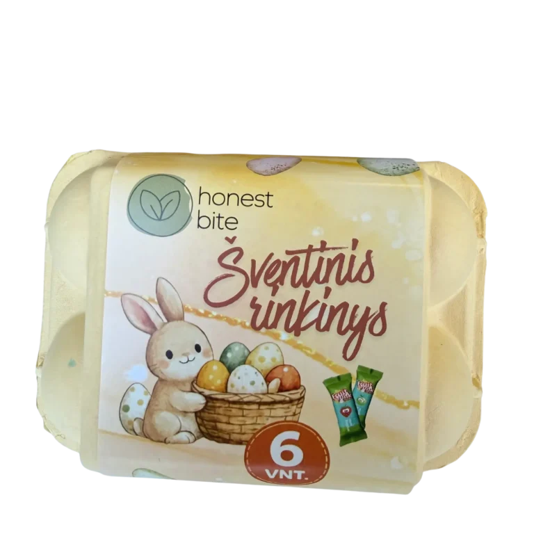 Velykinis 6 kiaušinių vaisių užkandžių rinkinys | honestbite (geltonas)
