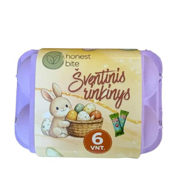 Velykinis 6 kiaušinių vaisių užkandžių rinkinys | honestbite (violetinis)