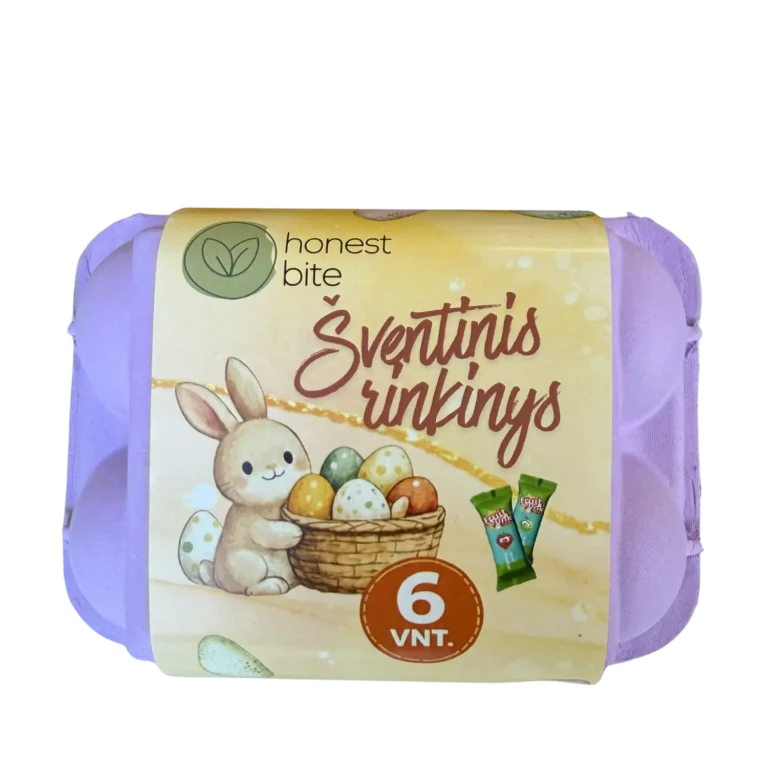 Velykinis 6 kiaušinių vaisių užkandžių rinkinys | honestbite (violetinis)