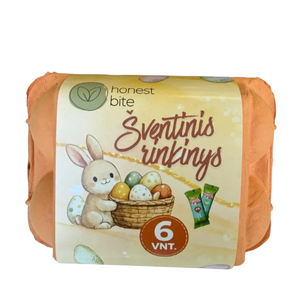 Velykinis 6 kiaušinių vaisių užkandžių rinkinys | honestbite (oranžinis)