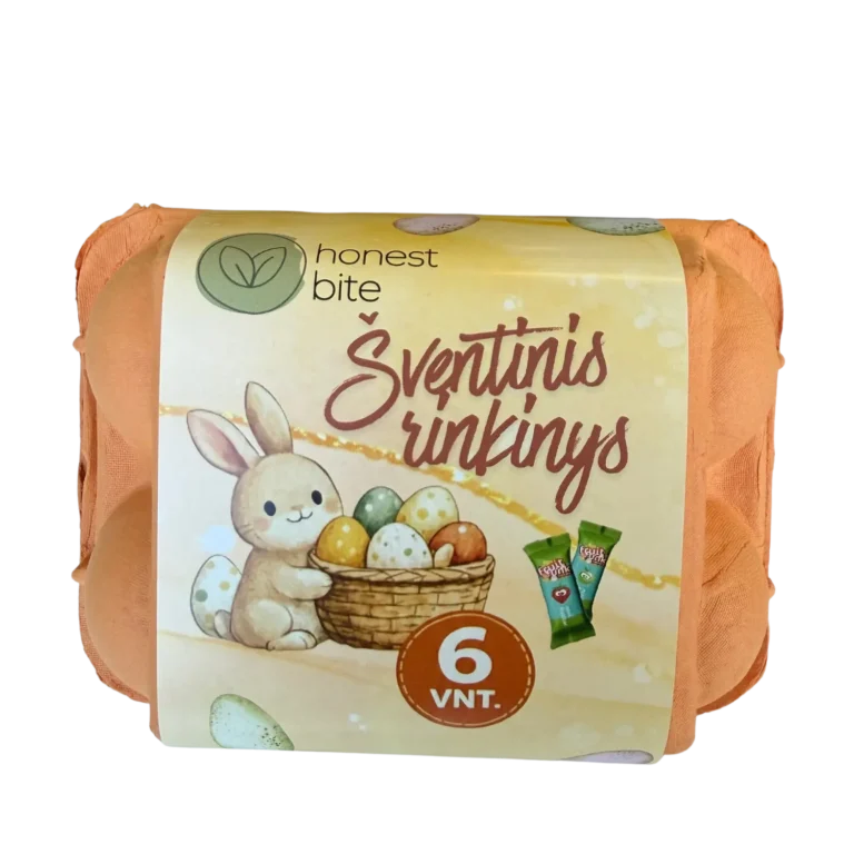 Velykinis 6 kiaušinių vaisių užkandžių rinkinys | honestbite (oranžinis)