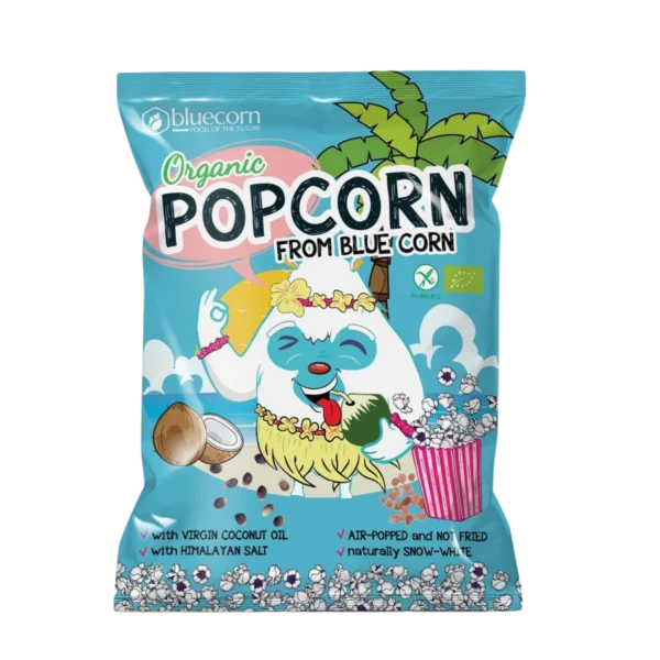 Ekologiški mėlynųjų kukurūzų spragėsiai su jūros druska | Popcrop(20 g)
