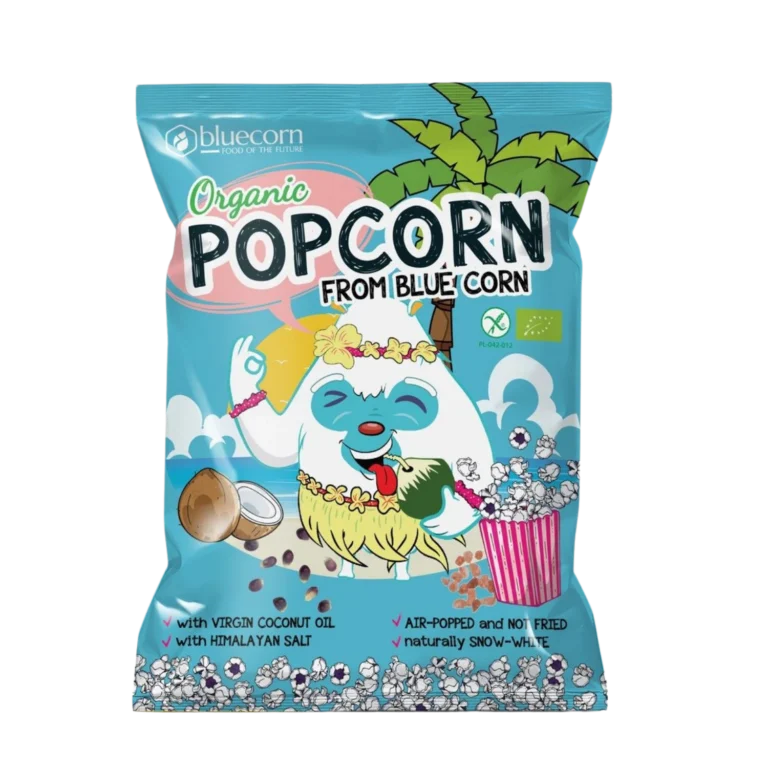 Ekologiški mėlynųjų kukurūzų spragėsiai su jūros druska | Popcrop(20 g)