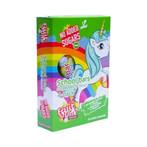 „UNICORN“ braškių skonio juostelės, be pridėtinio cukraus | FruitFunk (80 g)