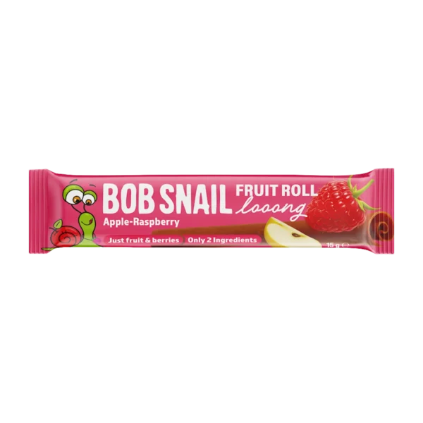 Užkandžių suktinukas obuolys - avietė | Bob Snail (15 g)