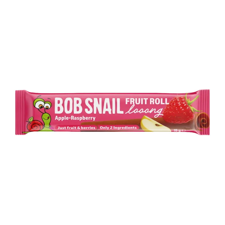 Užkandžių suktinukas obuolys - avietė | Bob Snail (15 g)