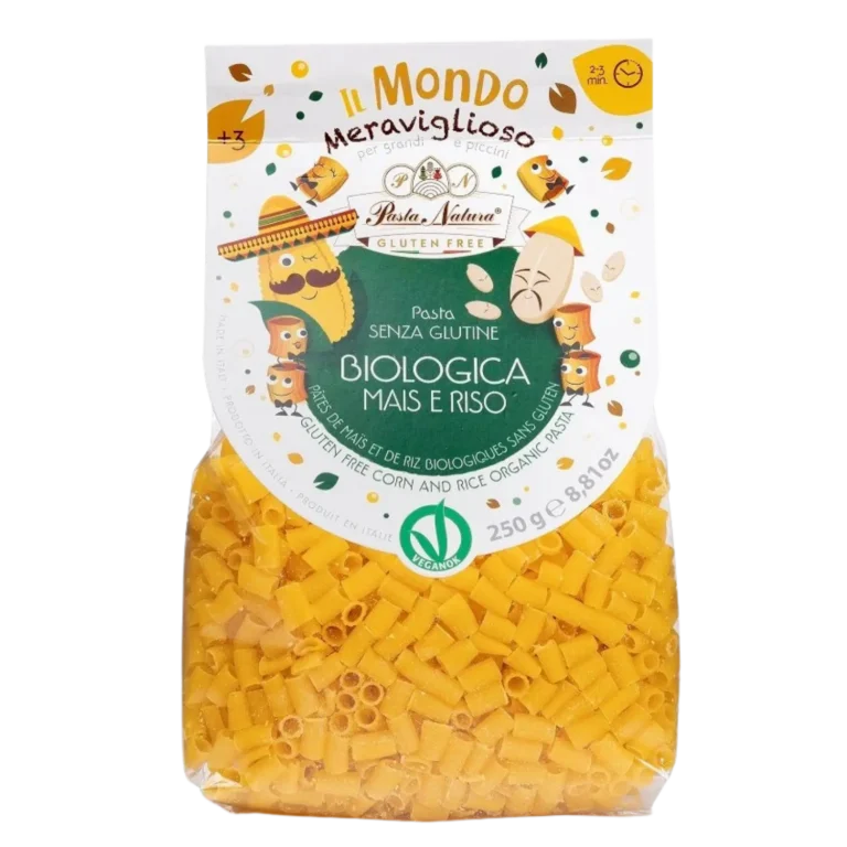 Ekologiški kukurūzų ir ryžių miltų makaronai DITALI, be glitimo| Pasta Natura (250 g)