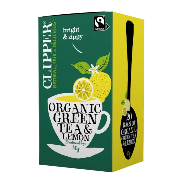 Ekologiška žalioji arbata su citrina | Clipper (20 x 2 g) 40 g