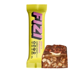 Batonėlis su šokolado glazūra „CASHEW CARAMEL”, be pridėtinio cukraus | Fizi (40 g)