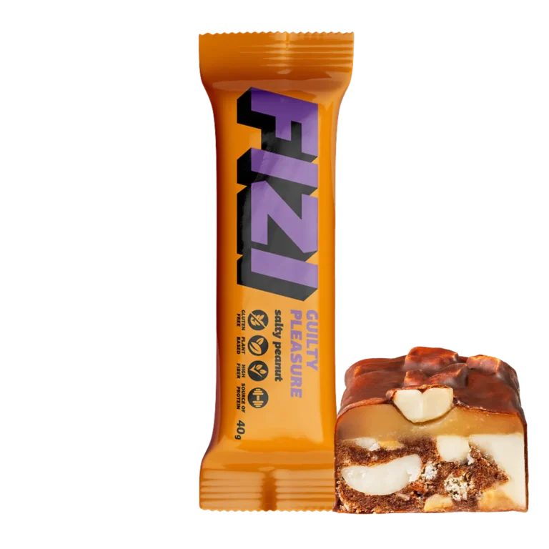Batonėlis su šokolado glazūra „SALTY PEANUT”, be pridėtinio cukraus | Fizi (40 g)
