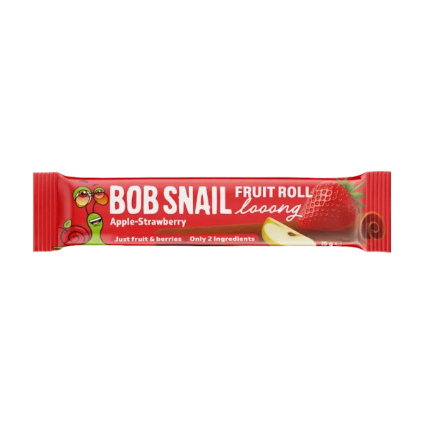 Užkandžių suktinukas obuolys - braškė | Bob Snail (15 g)
