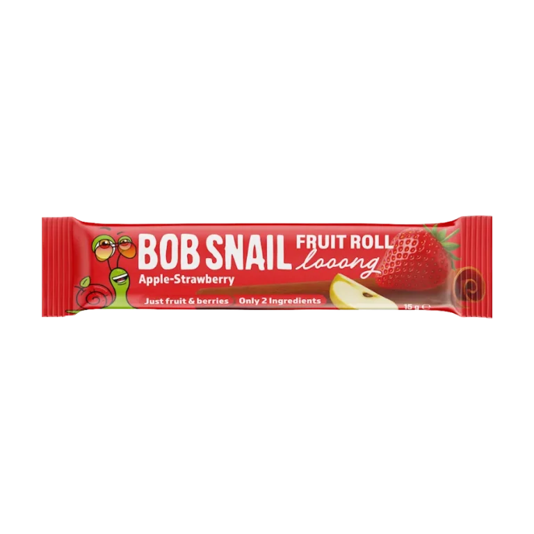 Užkandžių suktinukas obuolys - braškė | Bob Snail (15 g)
