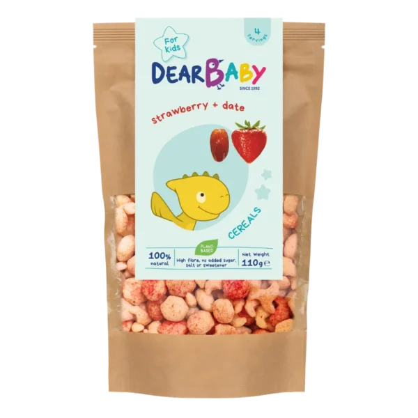 Braškių ir datulių skonio pusryčių mišinys | Dear baby (110 g)