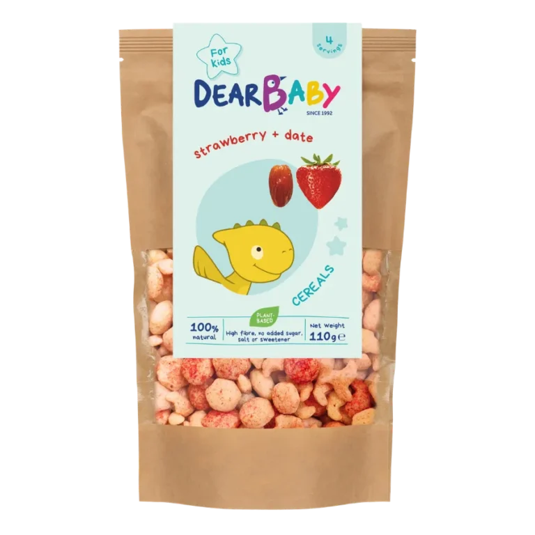 Braškių ir datulių skonio pusryčių mišinys | Dear baby (110 g)