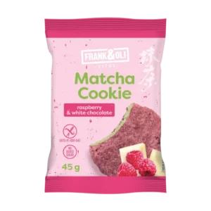 Avižinis matcha ir aviečių sausainis su baltuoju šokoladu | Frank & Oli (45 g)