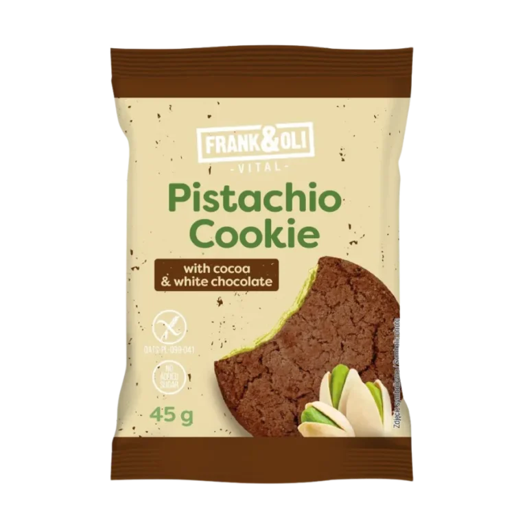 Avižinis pistacijų sausainis su kakava ir baltuoju šokoladu | Frank&Oli (45 g)