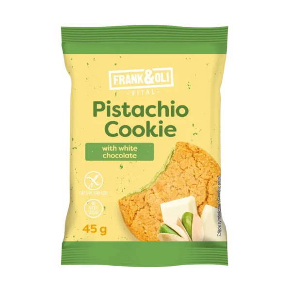 Avižinis pistacijų sausainis su baltuoju šokoladu | Frank&Oli (45 g)