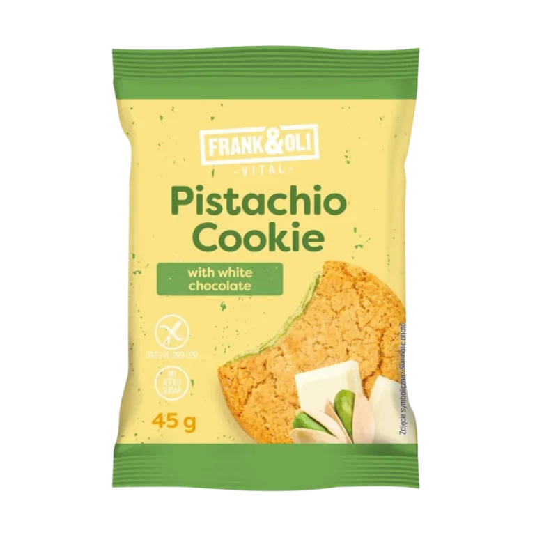 Avižinis pistacijų sausainis su baltuoju šokoladu | Frank&Oli (45 g)