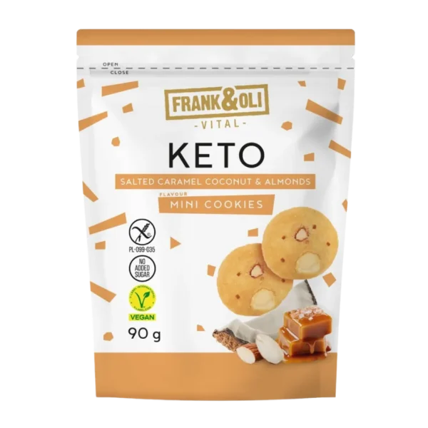 Kokosiniai sausainiai su sūdyta karamele ir migdolais | Frank & Oli (90 g)