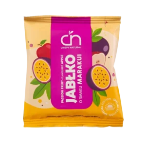 Traškūs džiovinti obuoliai su pasiflorų skoniu | Crispy Natural (18 g)