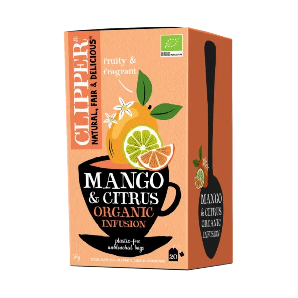 Ekologiška mangų ir citrusinių vaisių arbata | Clipper (20 x 1,8 g) 36 g