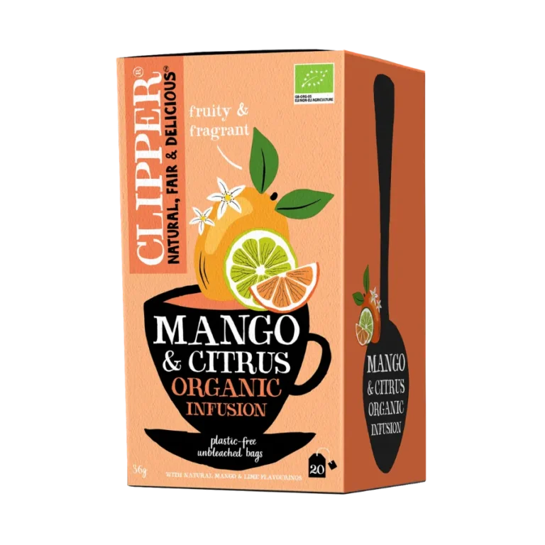 Ekologiška mangų ir citrusinių vaisių arbata | Clipper (20 x 1,8 g) 36 g
