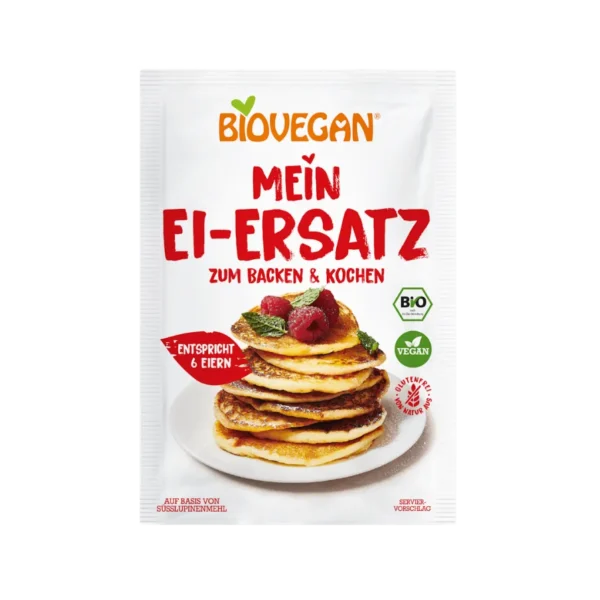 Ekologiškas augalinis 6 kiaušinių pakaitalas kepimui ir maisto gaminimui, be glitimo | Biovegan 30g