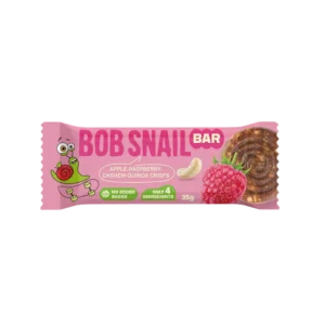 Obuolių, aviečių ir anakardžių batonėlis be pridėtinio cukraus | Bob Snail 35g