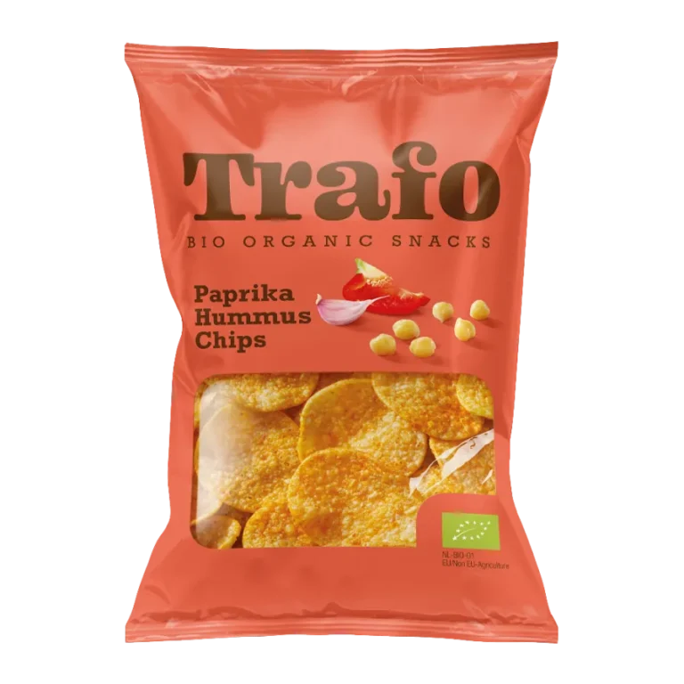Ekologiški avinžirnių traškučiai su paprika ir česnakais | Trafo (75 g)