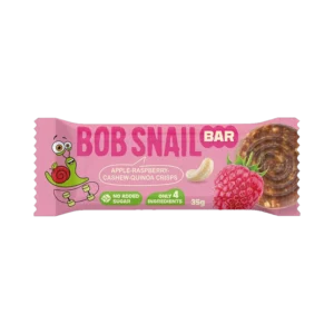 Obuolių, aviečių ir anakardžių batonėlis be pridėtinio cukraus | Bob Snail (35 g)