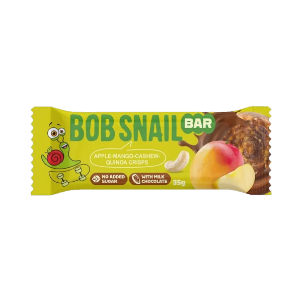 Obuolių, mangų ir anakardžių batonėlis be pridėtinio cukraus | Bob Snail (35 g)