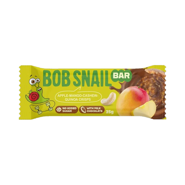 Obuolių, mangų ir anakardžių batonėlis be pridėtinio cukraus | Bob Snail (35 g)