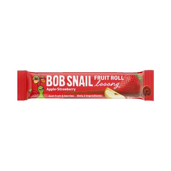 Užkandžių suktinukas obuolys – braškė | Bob Snail (15 g)