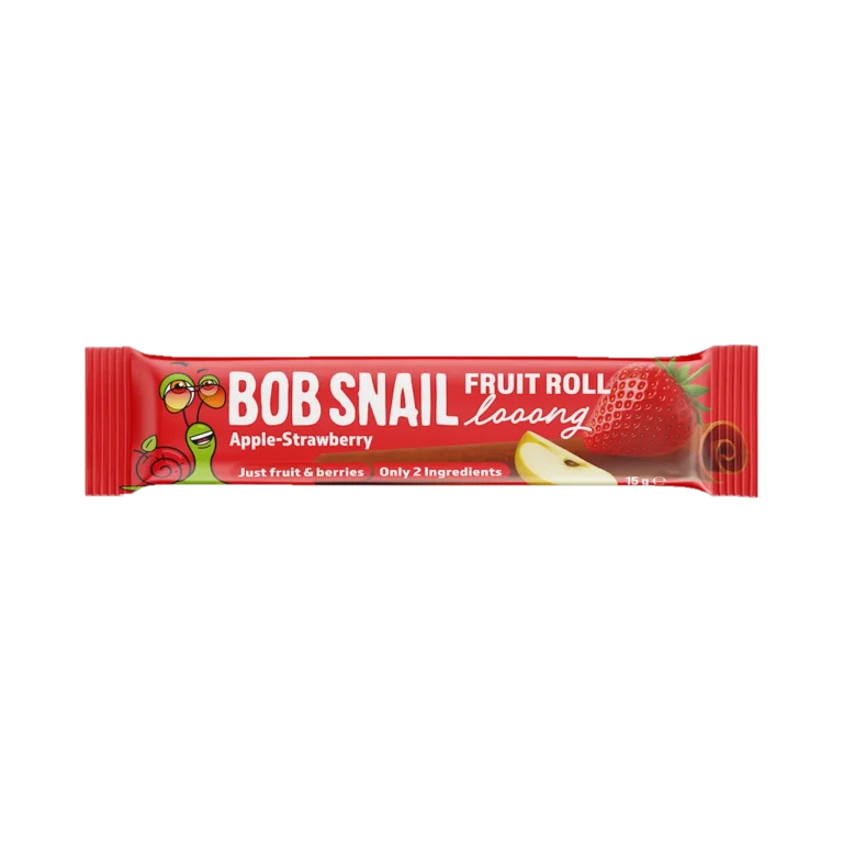Užkandžių suktinukas obuolys – braškė | Bob Snail (15 g)