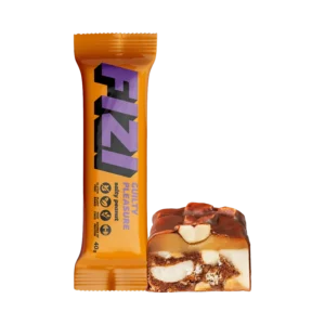 Batonėlis su šokolado glazūra „SALTY PEANUT“ su saldikliais, be pridėtinio cukraus | Fizi (40 g)