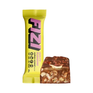 Batonėlis su šokolado glazūra „CASHEW CARAMEL” su saldikliais, be pridėtinio cukraus | Fizi (40 g)