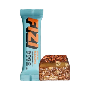 Batonėlis su šokolado glazūra „COCO CARAMEL” su saldikliais, be pridėtinio cukraus | Fizi (40 g)