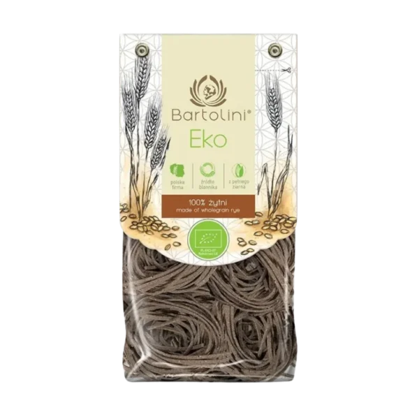 Ekologiški pilno grūdo ruginiai makaronai | BARTOLINI (250 g)