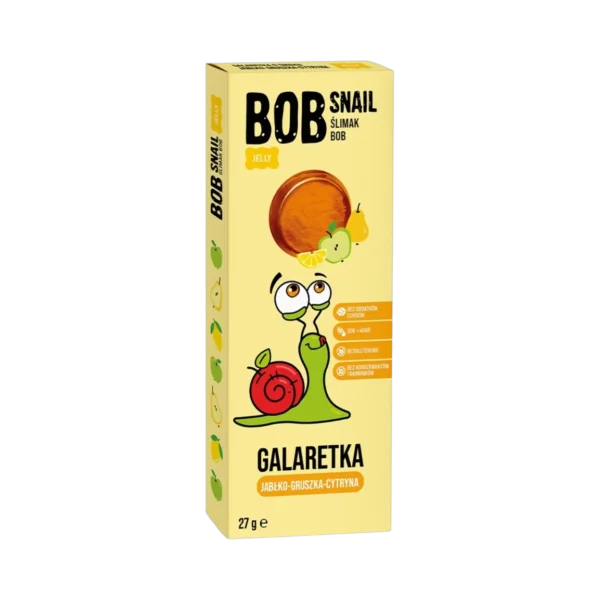 Obuolio-kriaušės-citrinos užkandis, be pridėtinio cukraus | Bob Snail (27 g)
